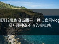刚开始我也没当回事，糖心官网vlog，揭开那种说不清的拉扯感