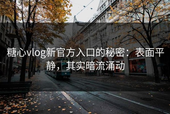 糖心vlog新官方入口的秘密：表面平静，其实暗流涌动
