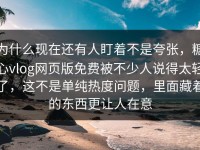 为什么现在还有人盯着不是夸张，糖心vlog网页版免费被不少人说得太轻了，这不是单纯热度问题，里面藏着的东西更让人在意