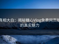 真相大白：揭秘糖心Vlog免费网页版的真实魅力