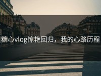 糖心vlog惊艳回归，我的心路历程