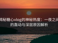揭秘糖心vlog的神秘热度：一夜之间的轰动与深层原因解析