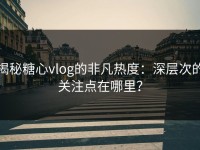 揭秘糖心vlog的非凡热度：深层次的关注点在哪里？