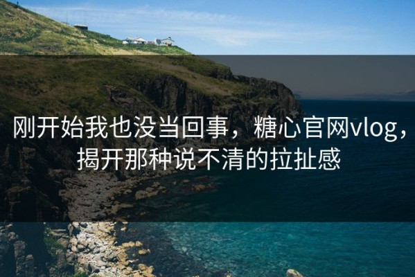 刚开始我也没当回事，糖心官网vlog，揭开那种说不清的拉扯感
