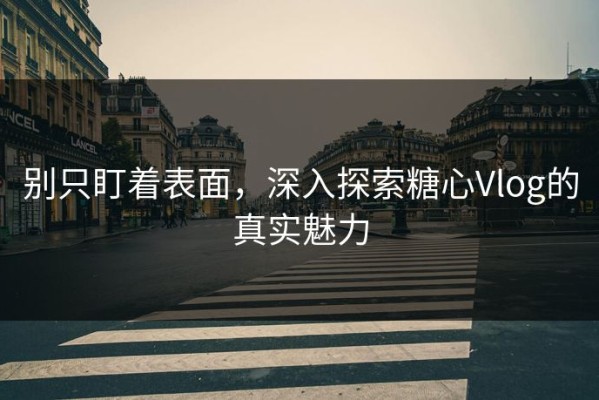 别只盯着表面，深入探索糖心Vlog的真实魅力