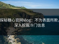 探秘糖心官网Vlog：不为表面所欺，深入挖掘冷门信息