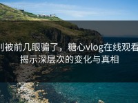 别被前几眼骗了，糖心vlog在线观看，揭示深层次的变化与真相