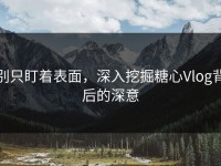 别只盯着表面，深入挖掘糖心Vlog背后的深意