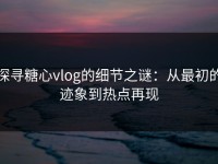 探寻糖心vlog的细节之谜：从最初的迹象到热点再现