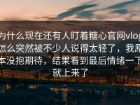 为什么现在还有人盯着糖心官网vlog怎么突然被不少人说得太轻了，我原本没抱期待，结果看到最后情绪一下就上来了