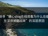 探寻“糖心vlog在线观看为什么总能在深夜被翻出来”的深层原因
