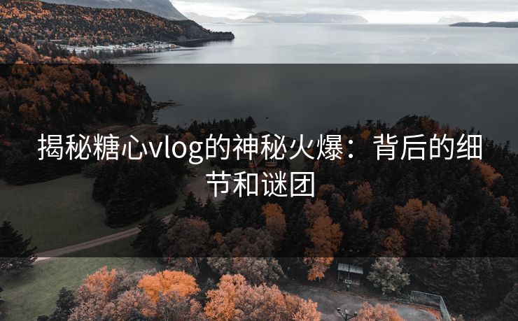 揭秘糖心vlog的神秘火爆：背后的细节和谜团