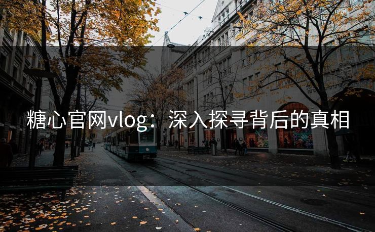 糖心官网vlog：深入探寻背后的真相