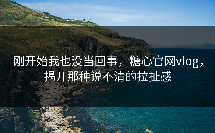 刚开始我也没当回事，糖心官网vlog，揭开那种说不清的拉扯感