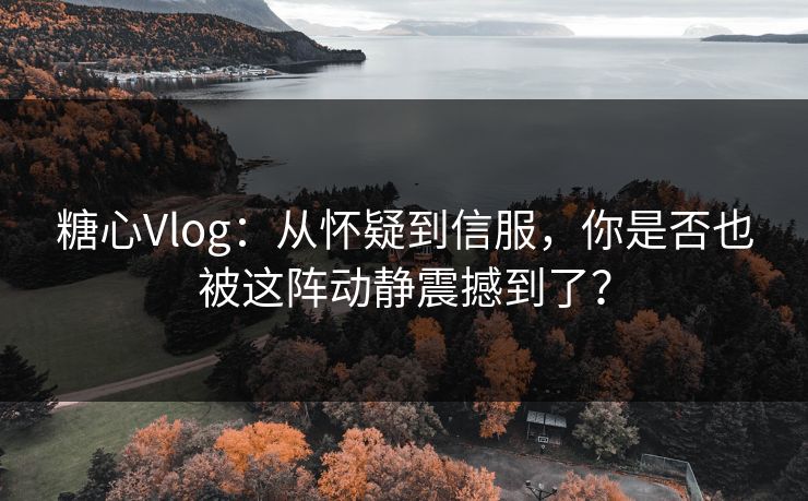 糖心Vlog：从怀疑到信服，你是否也被这阵动静震撼到了？